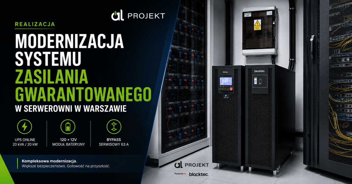 You are currently viewing Modernizacja systemu UPS w serwerowni w Warszawie